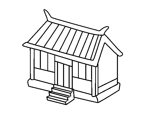 Japanese shop coloring page