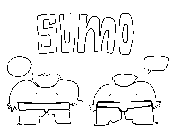 Japanese sumo coloring page