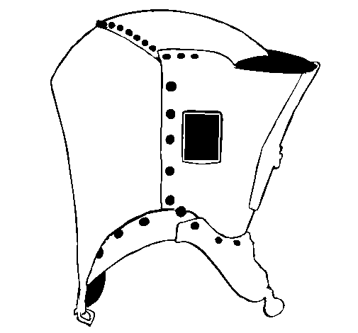 Knight's helmet coloring page