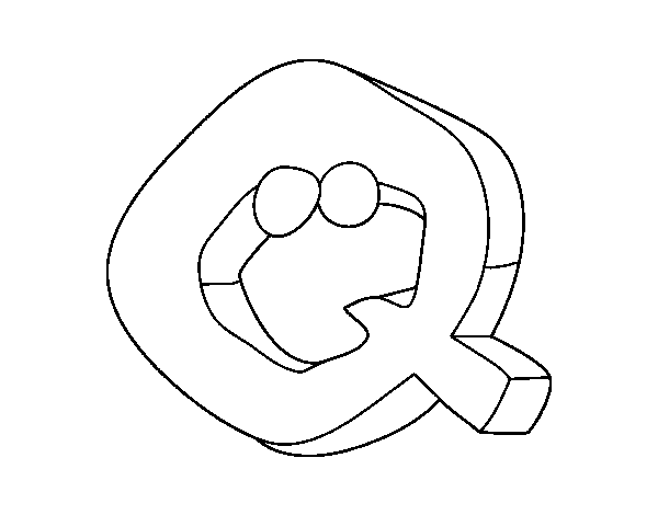 Letter Q coloring page