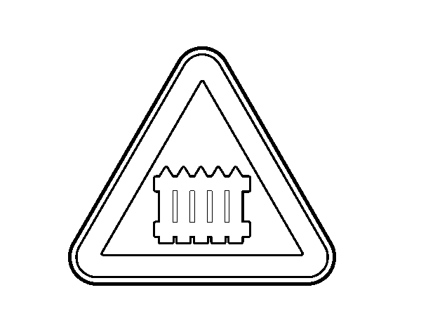 Level crossing coloring page