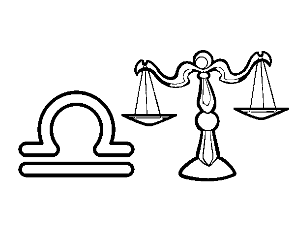 Libra horoscope coloring page