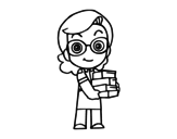Librarian coloring page