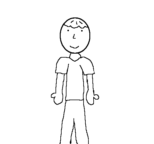 Little boy 2 coloring page