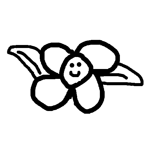 Little flower coloring page