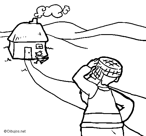 Little red riding hood 8 coloring page