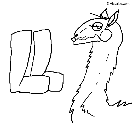 Llama coloring page