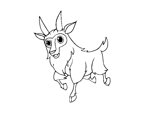 Male goat coloring page