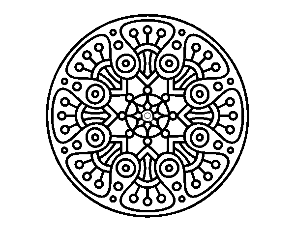 Mandala crop circle coloring page