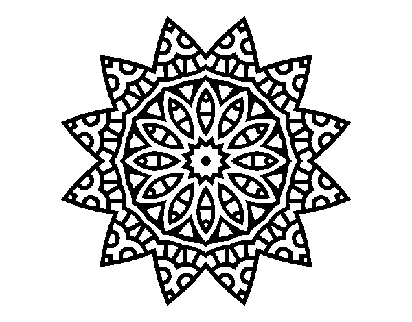 Mandala star coloring page