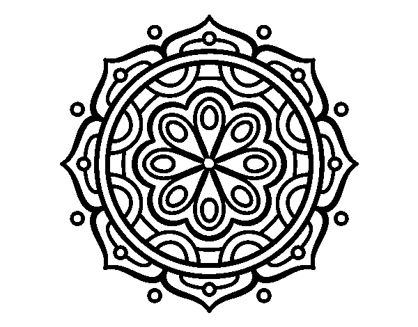 Mandala to meditate coloring page