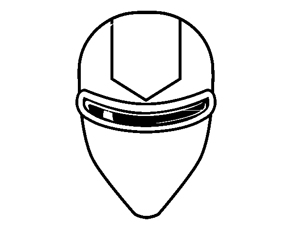 Mask with ray laser glasses coloring page