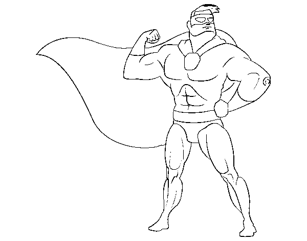 Masked hero coloring page