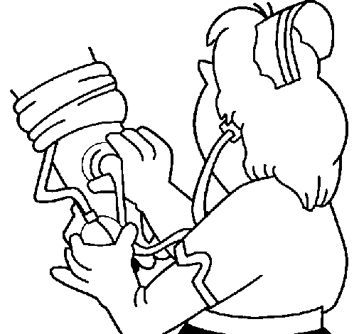 Measuring blood pressure coloring page
