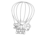 Dibujo de Mice in a balloon
