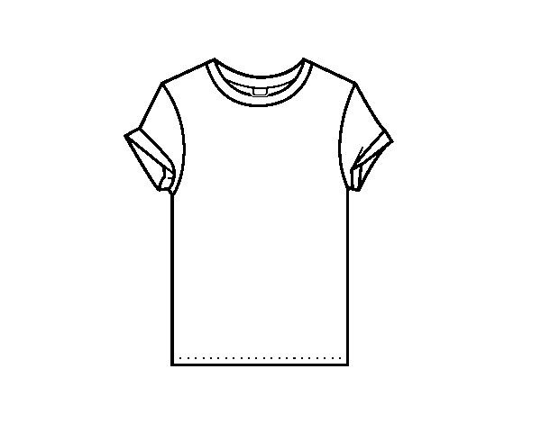 Modern t-shirt  coloring page