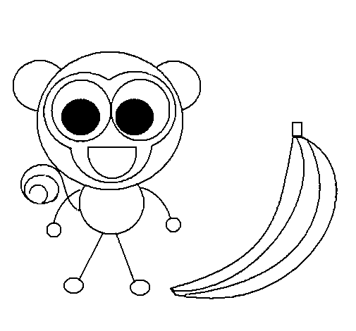 Monkey 2 coloring page