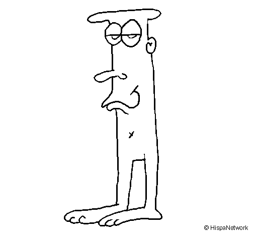 Monster with no arms coloring page