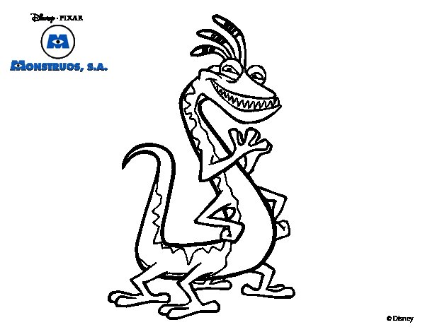 randall from monsters inc coloring pages - photo #7