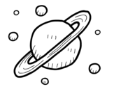 Moons of Saturn coloring page