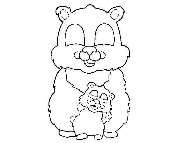 Mother bear coloring page