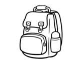 Mountain backpack coloring page