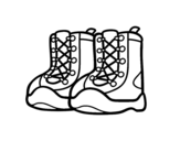 Mountain boots coloring page