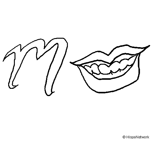 Mouth coloring page