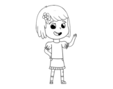 Nice girl coloring page