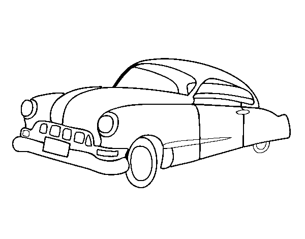 Oldster car coloring page