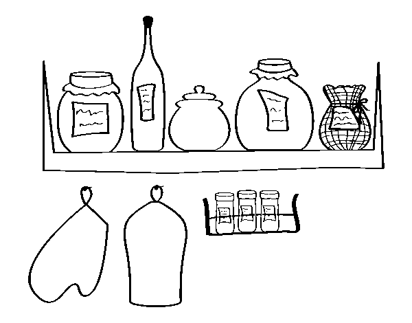 Pantry coloring page