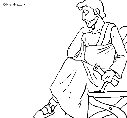 Philosopher coloring page