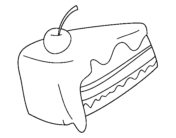 Piece of cake coloring page