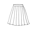 Pleated skirt coloring page