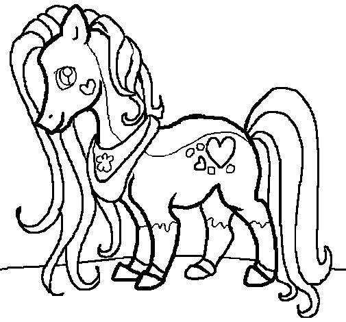 Pony coloring page