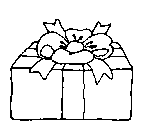 Present coloring page