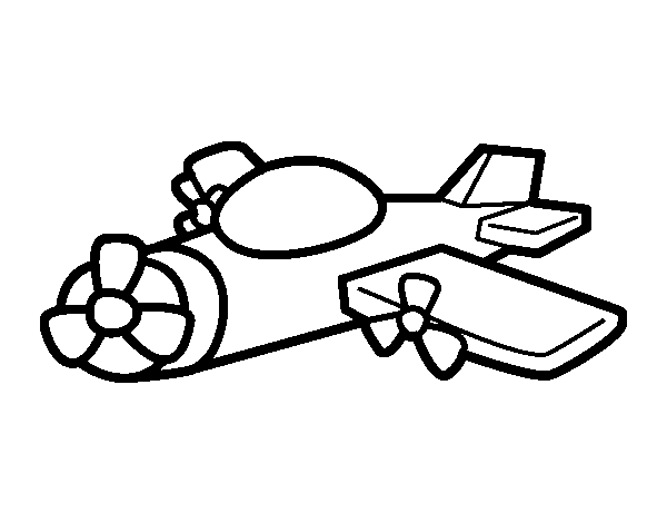 Propeller Airplane coloring page