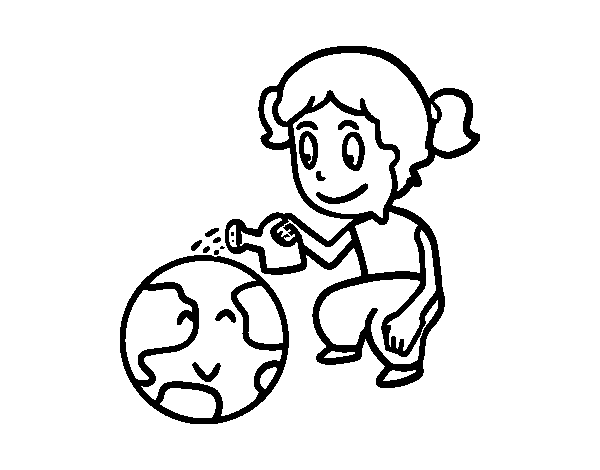 Protect the planet earth coloring page - Coloringcrew.com