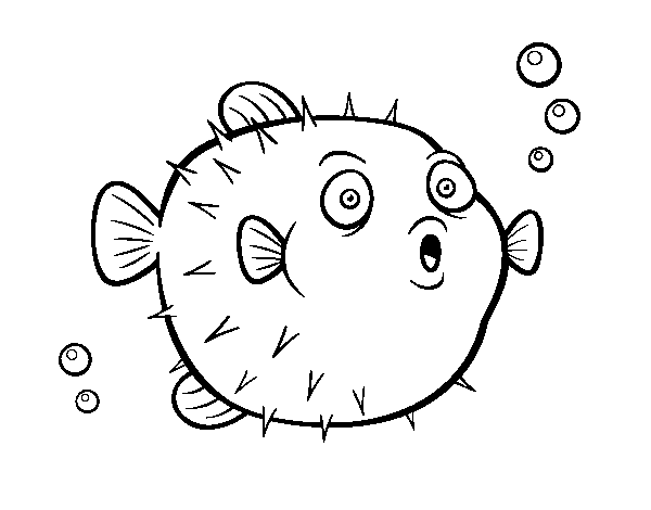 Pufferfish coloring page - Coloringcrew.com