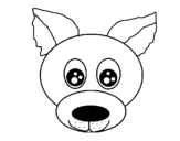 Puppy face coloring page