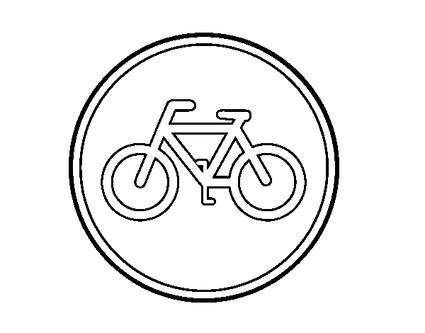 Road reserved for cycles coloring page
