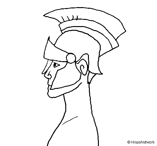 Roman helmet coloring page
