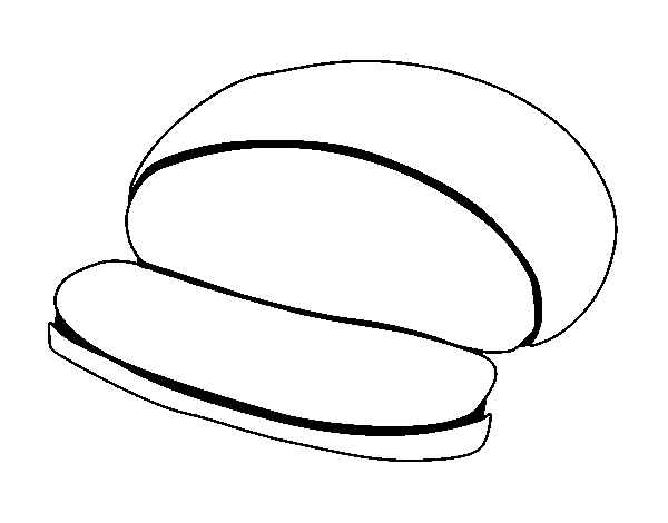 Round bread coloring page