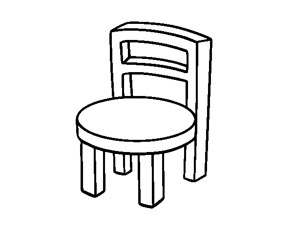Round Chair coloring page