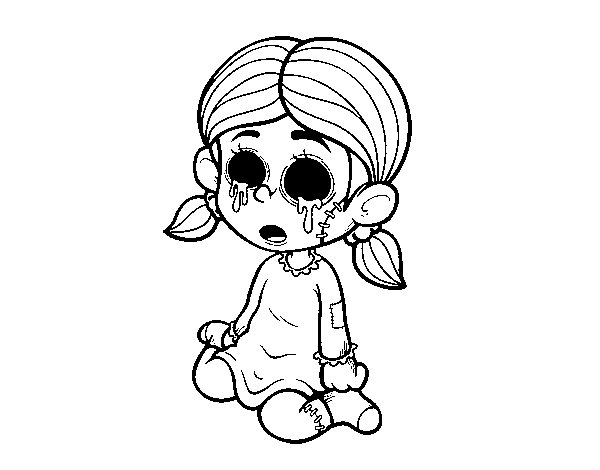 Scary Girl coloring page