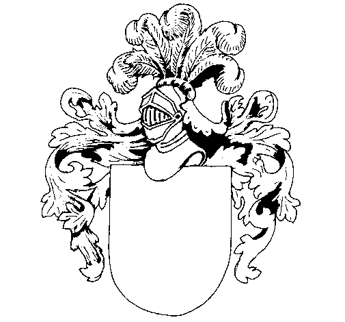 Shield with weapons and helmet coloring page