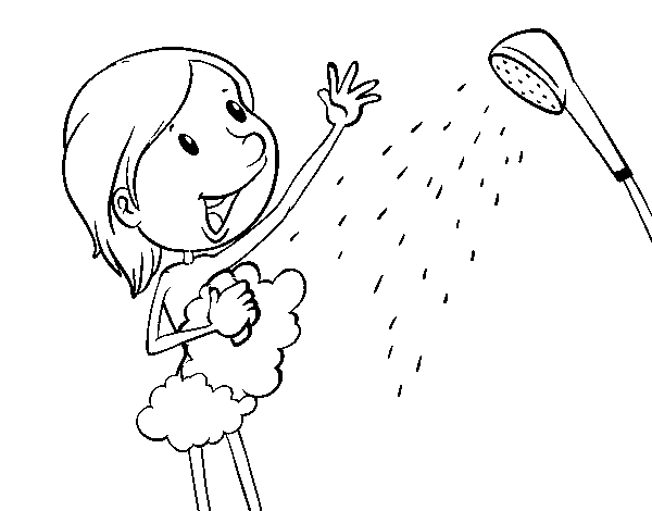 Shower coloring page