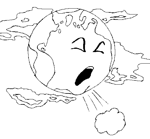 Sick Earth coloring page