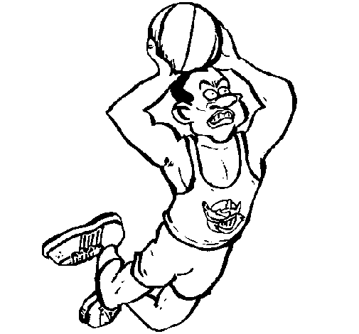 Slam dunk coloring page