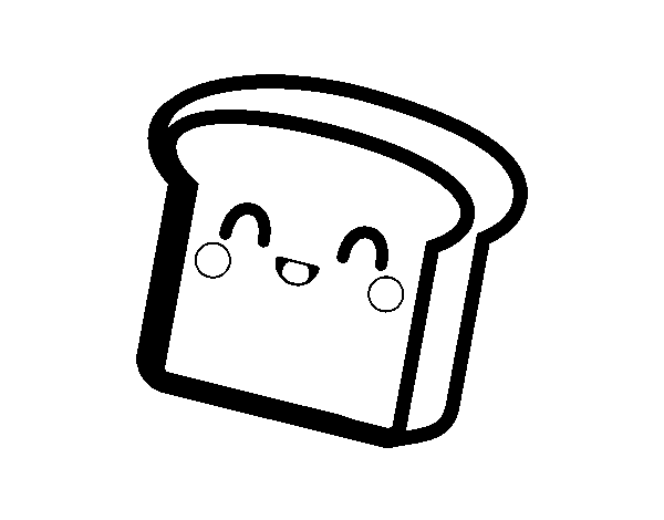 Slice of bread coloring page